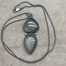 Load image into Gallery viewer, Sephora - Golden Sheen Obsidian and Sterling Silver Necklace