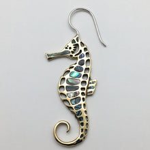 Load image into Gallery viewer, Seahorses - L/Brass &amp; Abalone