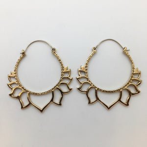 Lotus Hoops - L/Brass