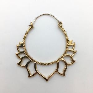 Lotus Hoops - L/Brass