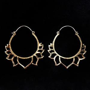 Lotus Hoops - L/Brass