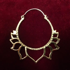 Lotus Hoops - L/Brass