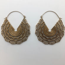 Load image into Gallery viewer, Mandala Hoops - L/Brass