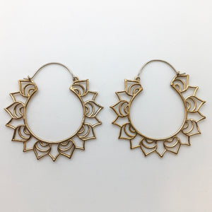 Sunburst Hoops - L/Brass