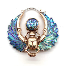 Load image into Gallery viewer, Winged Scarabs - L/Abalone