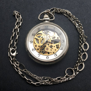 Venus Pocket Watch Necklace - Silver