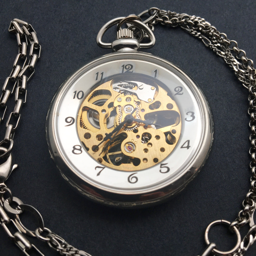 Venus Pocket Watch Necklace - Silver